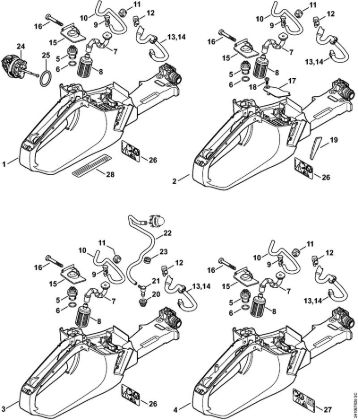 Tank housing Gasoline chain saws (MS) MS 241 C-M Stihl
