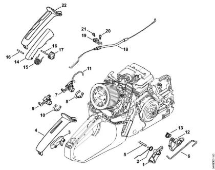 Throttle control Gasoline chain saws (MS) MS 241 C-M Stihl