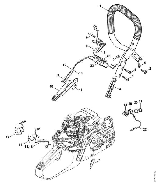 Heating Gasoline chain saws (MS) MS 241 C-M VW Stihl