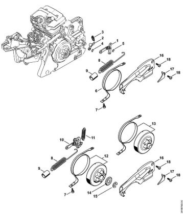 Chain brake Gasoline chain saws (MS) MS 241 C-MQ Stihl