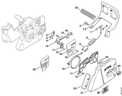 Chain brake Gasoline chain saws (MS) MS 260 Stihl