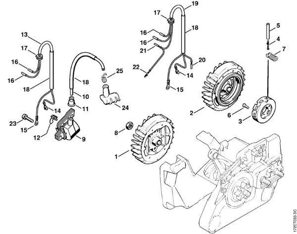 Ignition system Gasoline chain saws (MS) MS 260 C-B Stihl