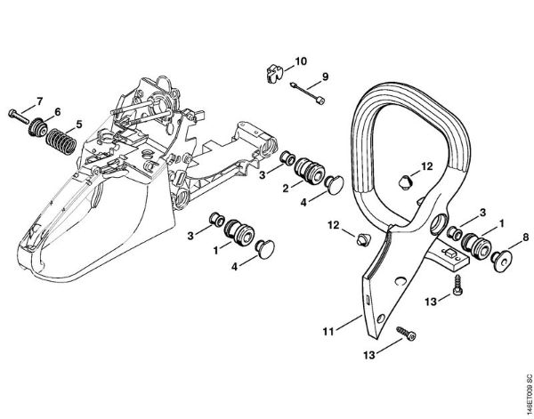 AV system, Handlebar Gasoline chain saws (MS) MS 270 Stihl