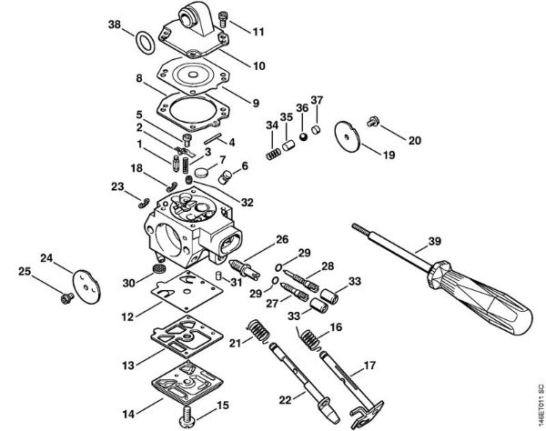 Carburetor HD-33 Gasoline chain saws (MS) MS 270 Stihl