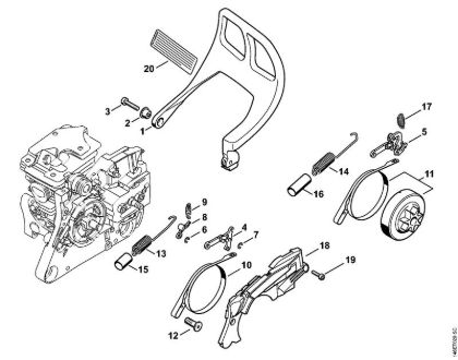 Chain brake Gasoline chain saws (MS) MS 270 Stihl
