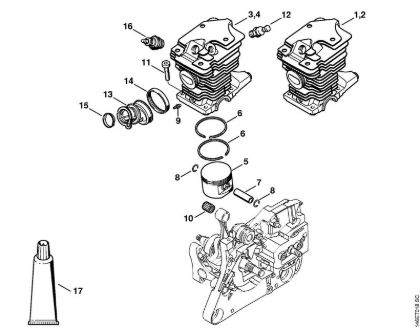 Cylinder MS 270 Gasoline chain saws (MS) MS 270 Stihl