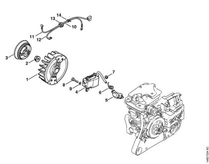 Ignition system Gasoline chain saws (MS) MS 270 Stihl