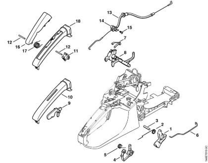 Throttle control Gasoline chain saws (MS) MS 270 Stihl