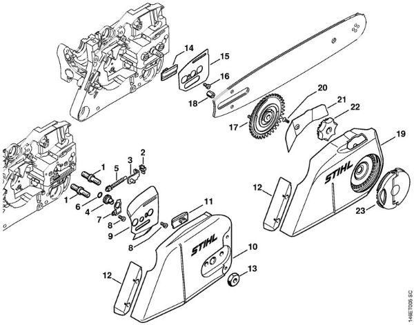 Chain tensioner Gasoline chain saws (MS) MS 270 C-B Stihl