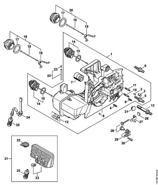 Motor housing Gasoline chain saws (MS) MS 290-Z Stihl