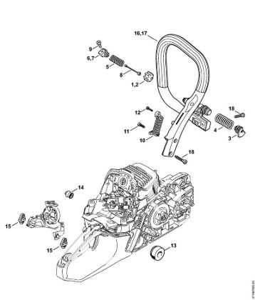 AV system, Handlebar Gasoline chain saws (MS) MS 291 Stihl