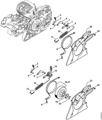 Chain brake Gasoline chain saws (MS) MS 291 Stihl