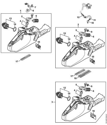 Tank housing Gasoline chain saws (MS) MS 291 Stihl
