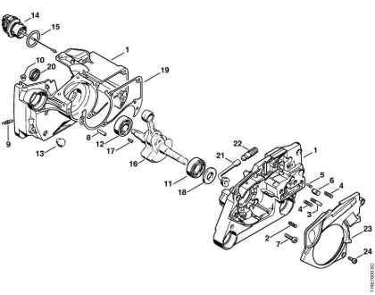Crankcase Gasoline chain saws (MS) MS 360 WVH Stihl