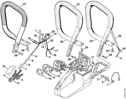 Heating, Handlebar Gasoline chain saws (MS) MS 360 WVH Stihl