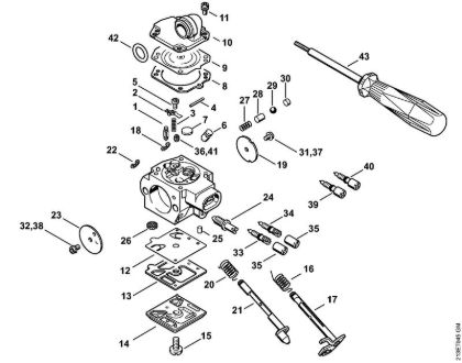 Carburetor HD-34, HD-46 Gasoline chain saws (MS) MS 361 C-B Stihl