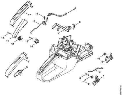Throttle control Gasoline chain saws (MS) MS 361 C-B Stihl