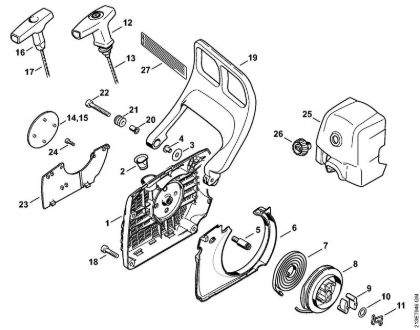 Rewind starter Gasoline chain saws (MS) MS 361 C-BQ Stihl