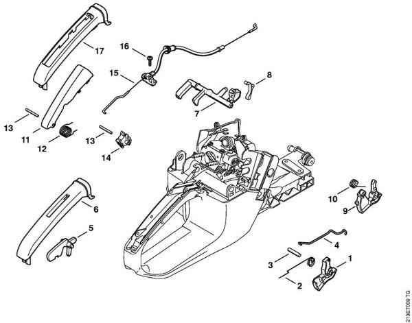Throttle control Gasoline chain saws (MS) MS 361 C-BQ Stihl