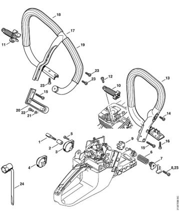 AV system, Handlebar Gasoline chain saws (MS) MS 361-W Stihl