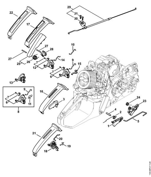 Throttle control Gasoline chain saws (MS) MS 362-VW Stihl