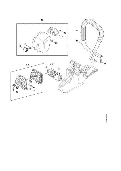 Picture of Air filter, Handlebar MS 381