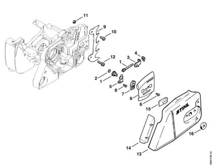 Chain tensioner Gasoline chain saws (MS) MS 381 Stihl
