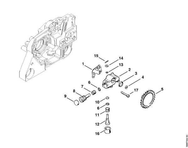 Oil pump Gasoline chain saws (MS) MS 381 Stihl