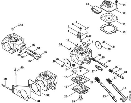 Carburetor HD-15, HD-17 Gasoline chain saws (MS) MS 440-W Stihl