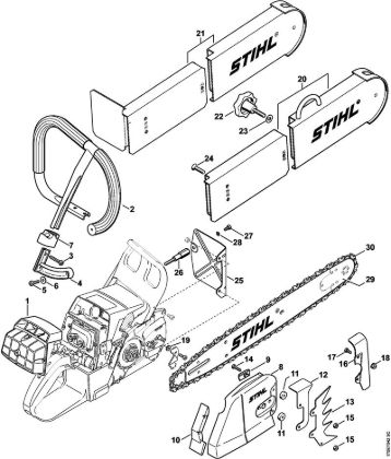 Conversion kit rescue saw (27.2000), (31.2005), (15.2007) Gasoline chain saws (MS) MS 440-W Stihl