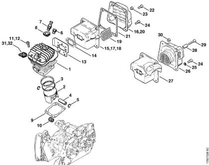 Cylinder Gasoline chain saws (MS) MS 440-W Stihl