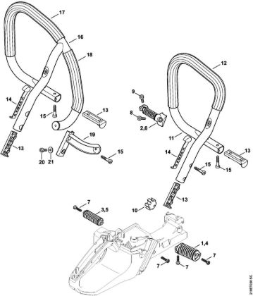 AV system, Handlebar Gasoline chain saws (MS) MS 441 C-M Stihl