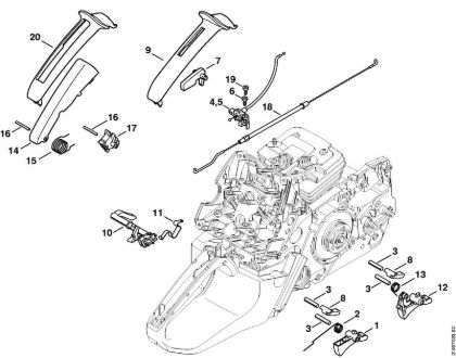 Throttle control Gasoline chain saws (MS) MS 441 C-M Stihl
