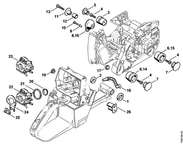 AV system Gasoline chain saws (MS) MS 460-D Stihl