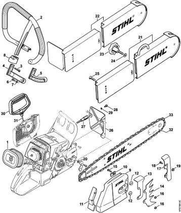 Conversion kit rescue saw (27.2000), (31.2005), (15.2007) Gasoline chain saws (MS) MS 460-W Stihl
