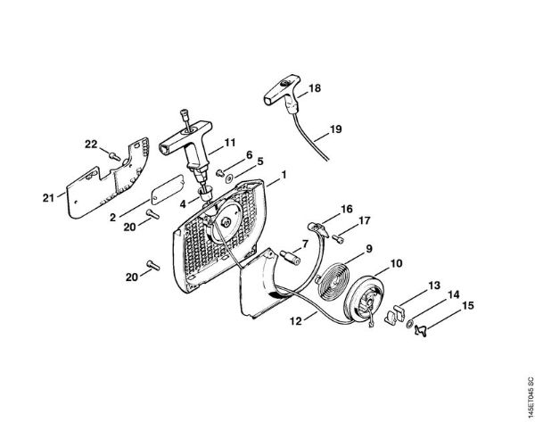 Rewind starter Gasoline chain saws (MS) MS 460-W Stihl