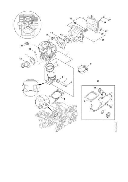 Picture of Cylinder, Muffler MS 462 C-M