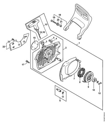Rewind starter M-Tronic Gasoline chain saws (MS) MS 462 C-M Stihl