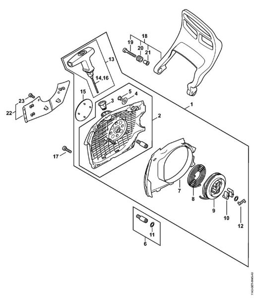 Rewind starter M-Tronic Gasoline chain saws (MS) MS 462 C-M Stihl