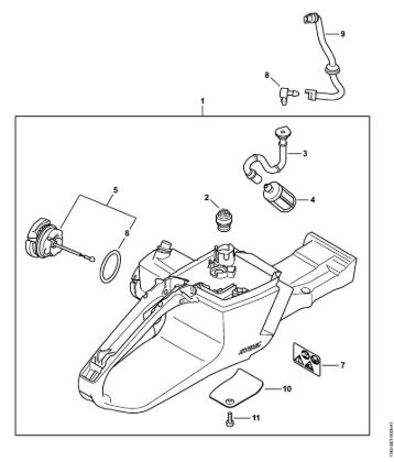 Tank housing Gasoline chain saws (MS) MS 462 C-M Stihl