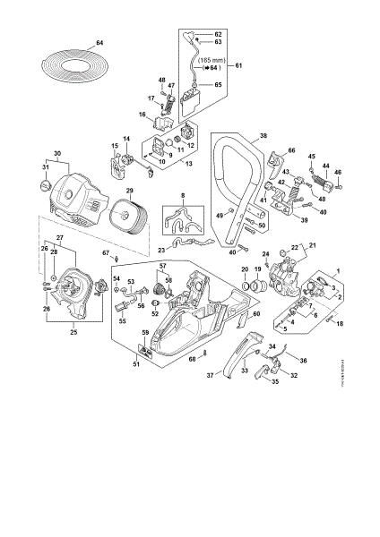 Picture of Fuel injection system, Tank housing, Handlebar MS 500i MS 500i