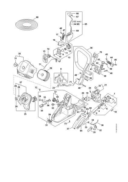 Picture of Handle heating, Fuel injection system, Tank housing, Handlebar MS 500i-W MS 500i-W
