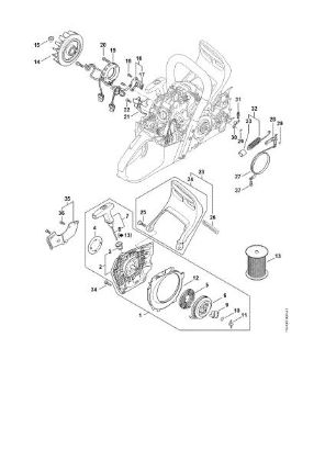Picture of Ignition system, Fan housing MS 500i-W