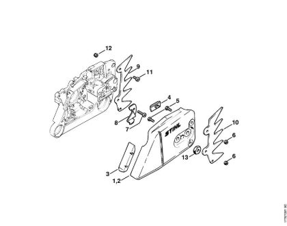 Chain sprocket cover Gasoline chain saws (MS) MS 640 Stihl