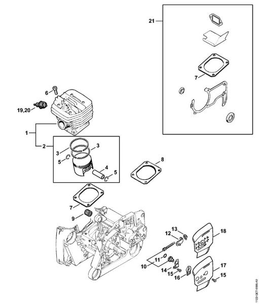 Cylinder Gasoline chain saws (MS) MS 640 Stihl
