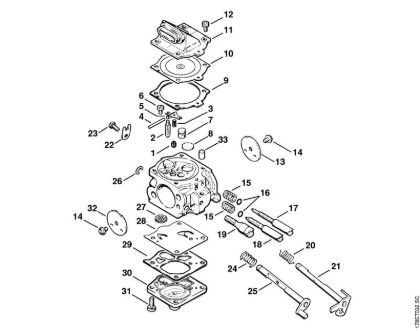 Carburetor WJ-76 Gasoline chain saws (MS) MS 650 Magnum BR Stihl