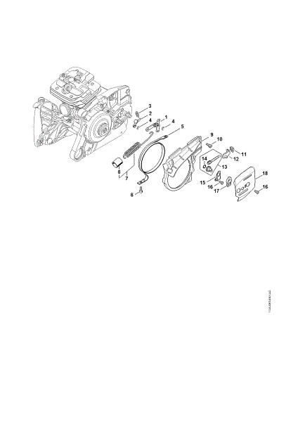 Picture of Chain brake, Chain tensioner MS 651