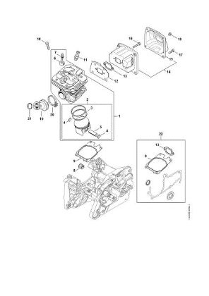 Picture of Cylinder, Muffler MS 651
