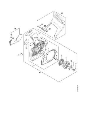 Picture of Rewind starter, Hand guard MS 651