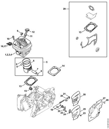 Cylinder Gasoline chain saws (MS) MS 660-Magnum Stihl